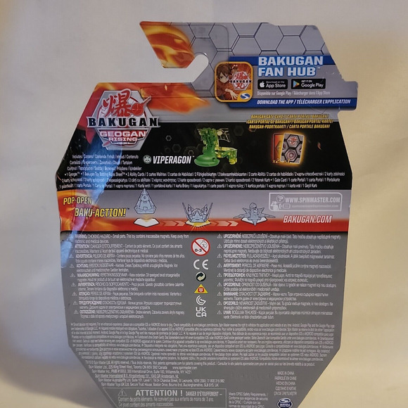 Bakugan Geogan Rising Geogan Viperagon Green Damaged Packaging - Picture 3 of 6